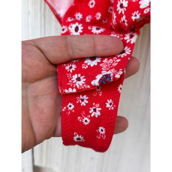 Free People Intimately Cinch Up‎ Bodysuit in Cherry Combo Sz XS - Picture 6 of 11